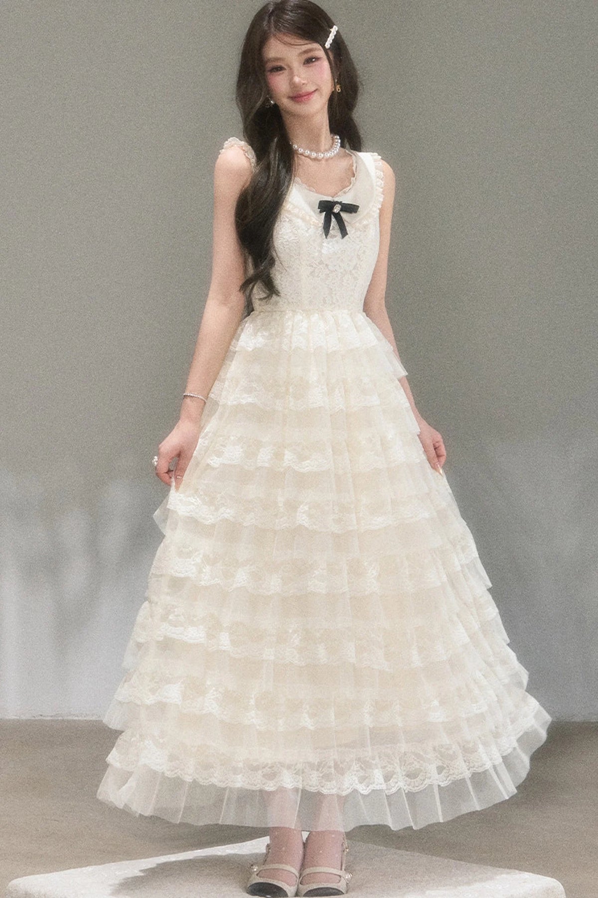 Thousand-Layer French Lace Dress