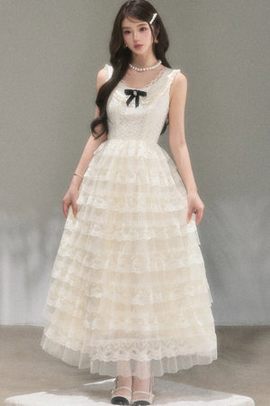 Thousand-Layer French Lace Dress