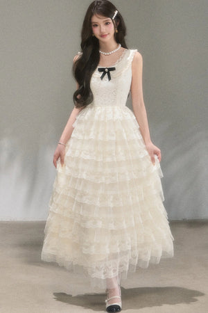 Thousand-Layer French Lace Dress