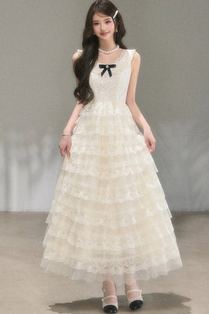Thousand-Layer French Lace Dress