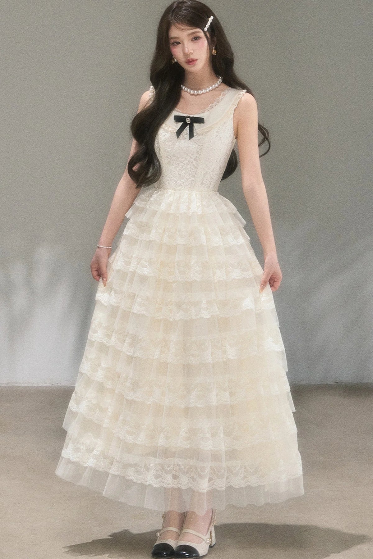 Thousand-Layer French Lace Dress