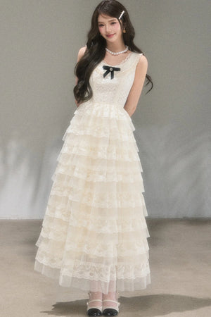 Thousand-Layer French Lace Dress