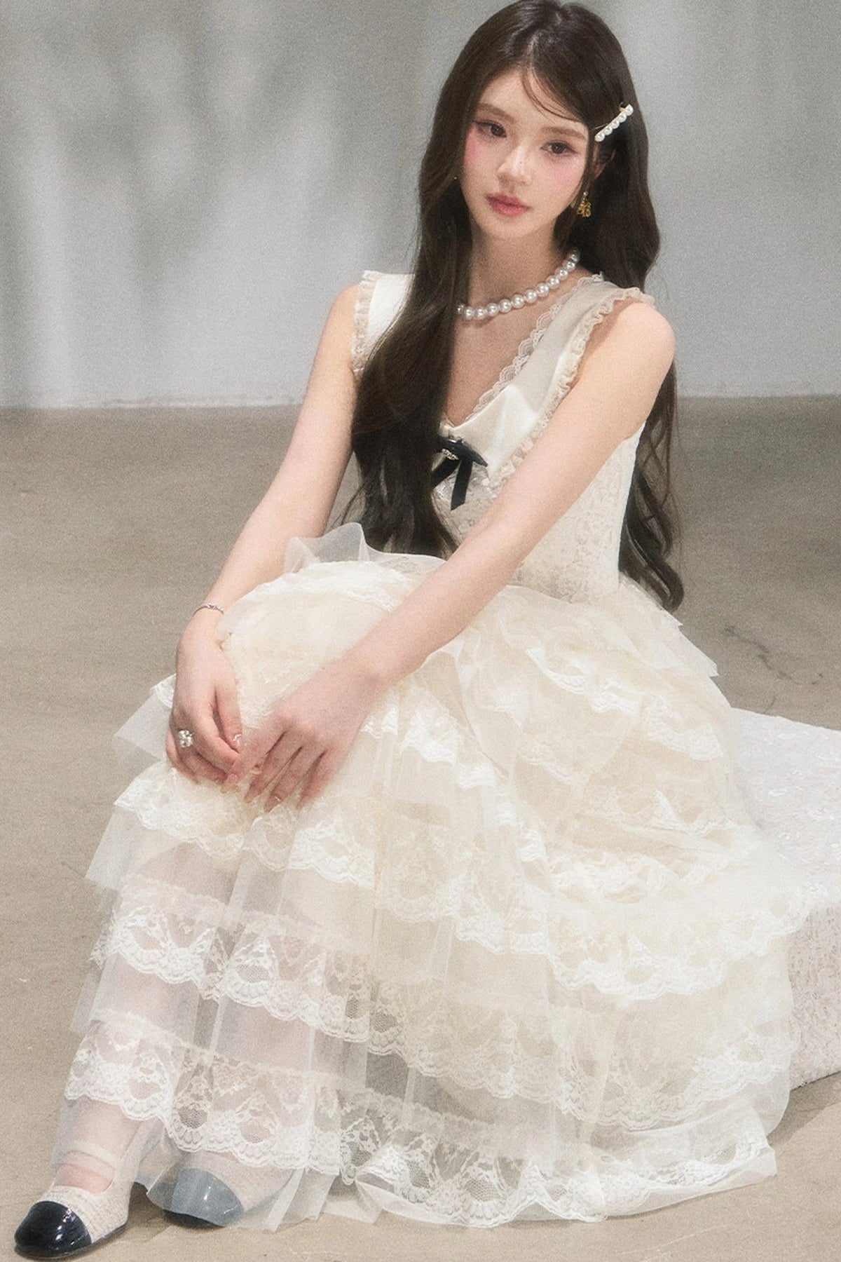 Thousand-Layer French Lace Dress