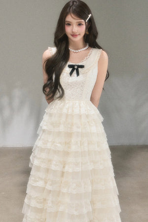 Thousand-Layer French Lace Dress
