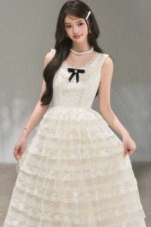 Thousand-Layer French Lace Dress