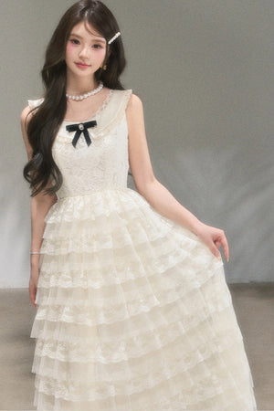 Thousand-Layer French Lace Dress