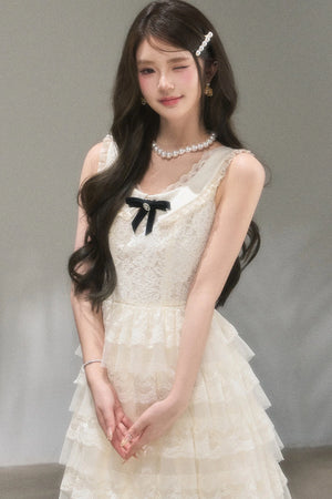 Thousand-Layer French Lace Dress