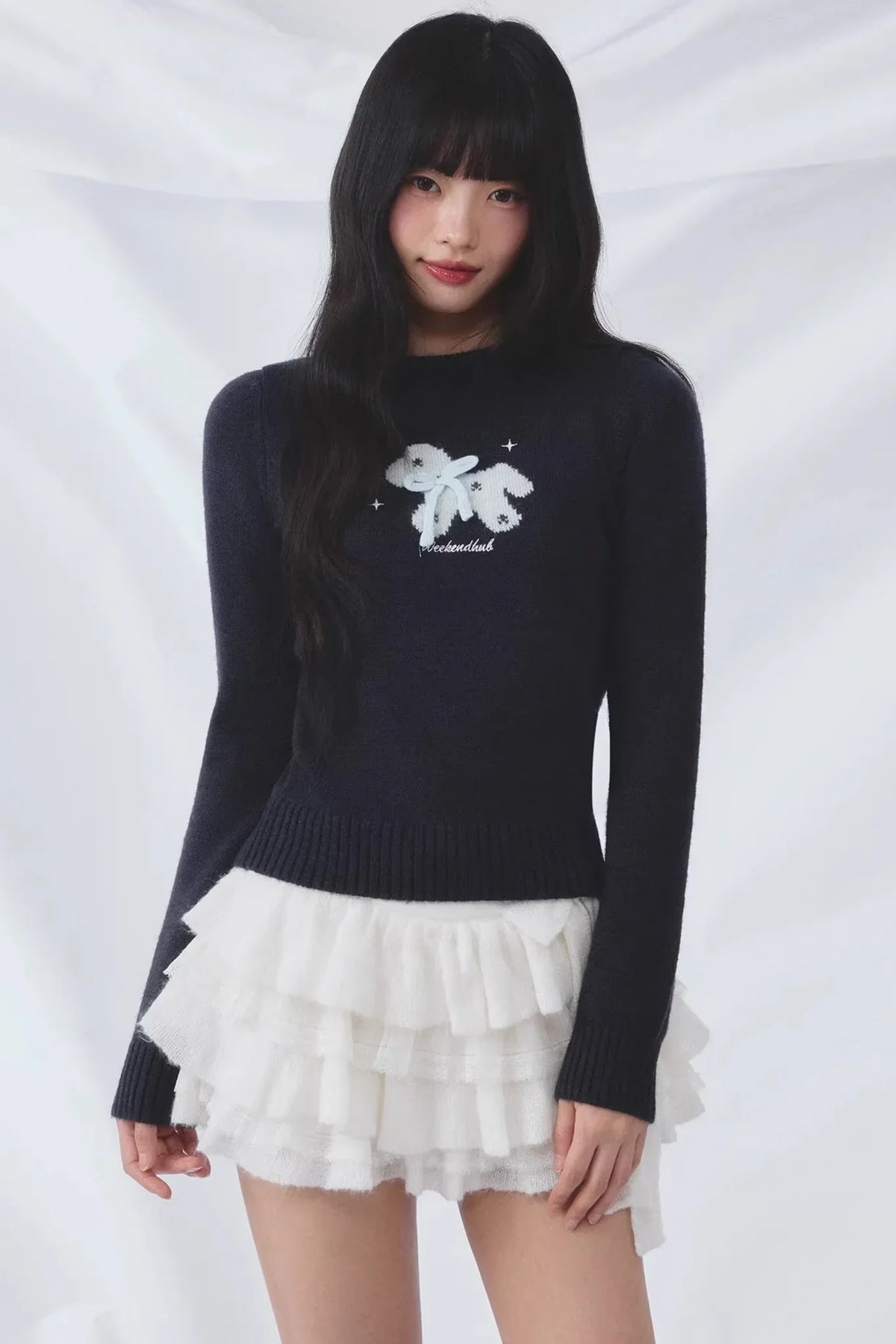 Three-Dimensional Bow Sweater