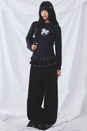 Three-Dimensional Bow Sweater