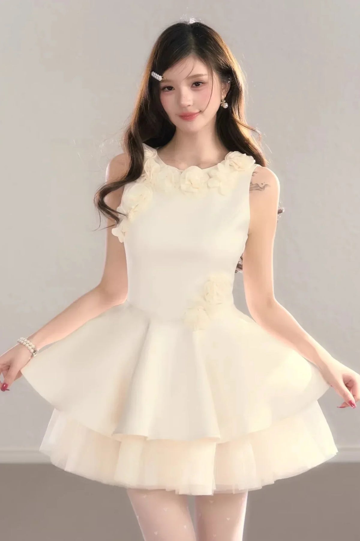 Three-Dimensional Floral Dress