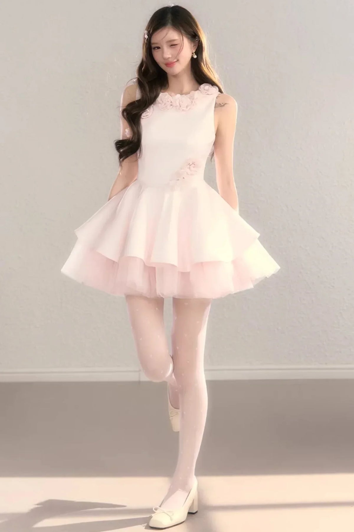 Three-Dimensional Floral Dress