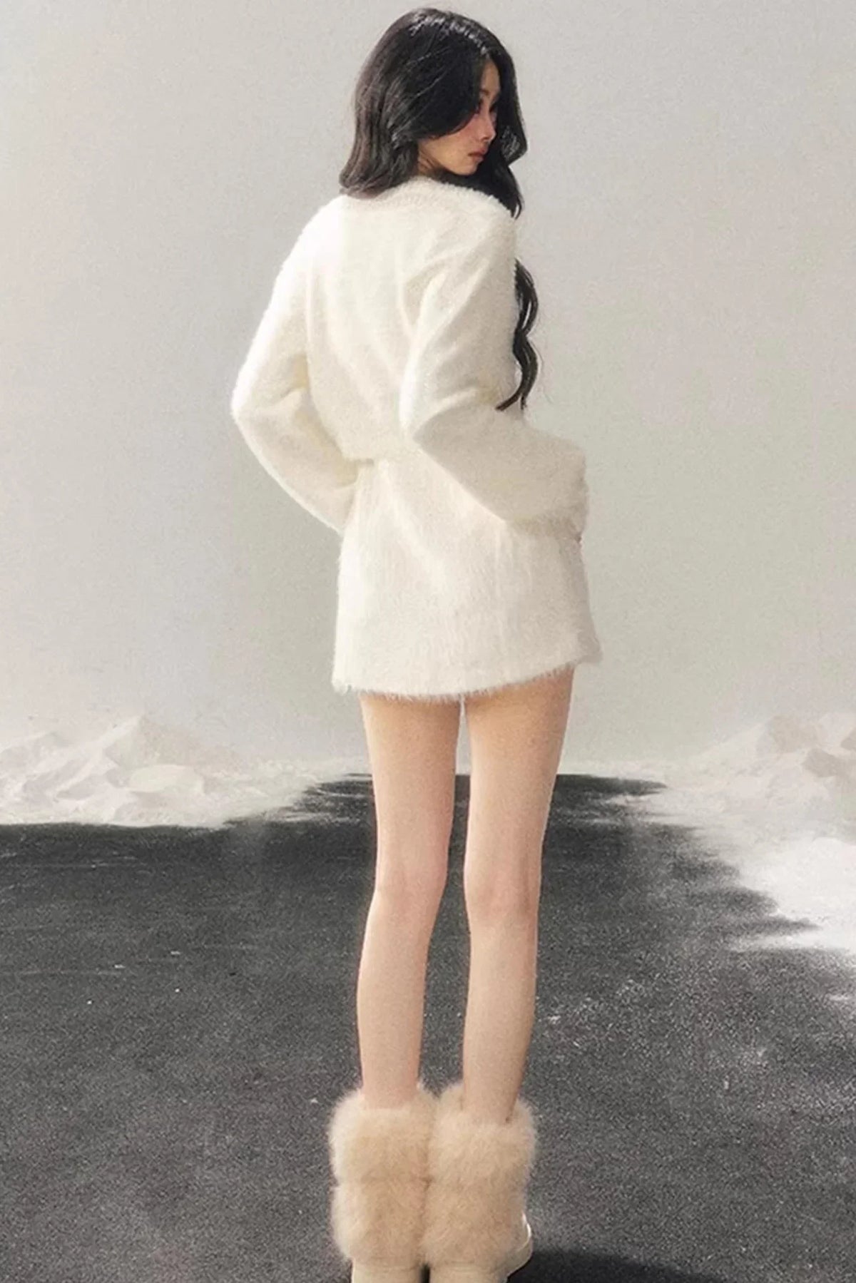 Three-Dimensional Floral Winter Dress