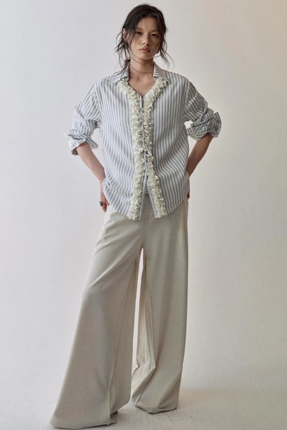 Three Dimensional Lace Shirt