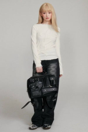 Three-dimensional Pocket Shoulder Bag
