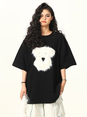 Three-Dimensional Puppy Design T-Shirt