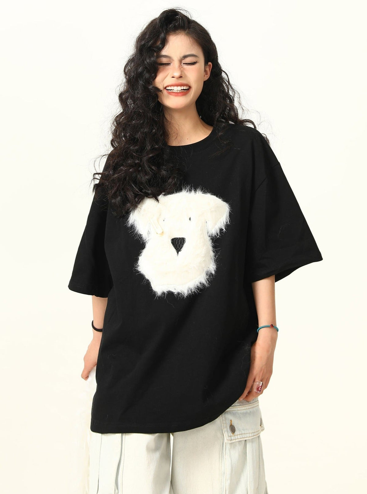 Three-Dimensional Puppy Design T-Shirt