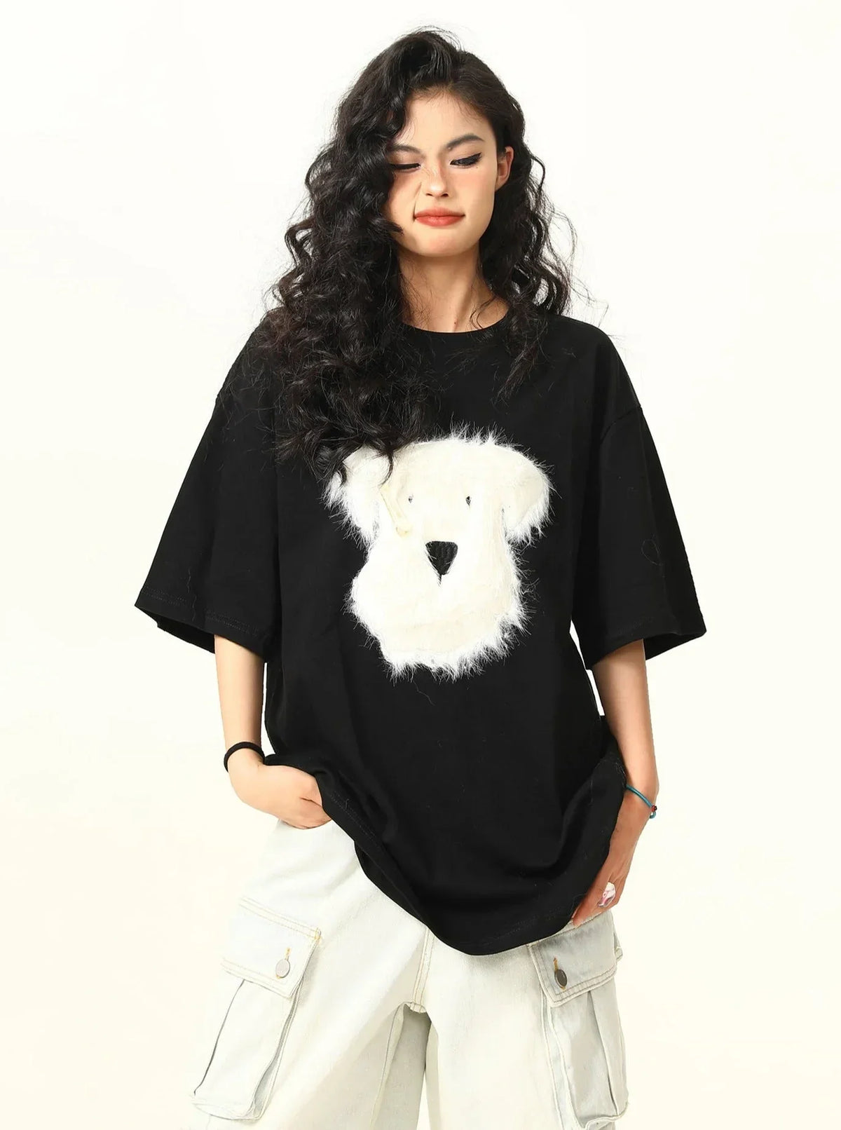 Three-Dimensional Puppy Design T-Shirt