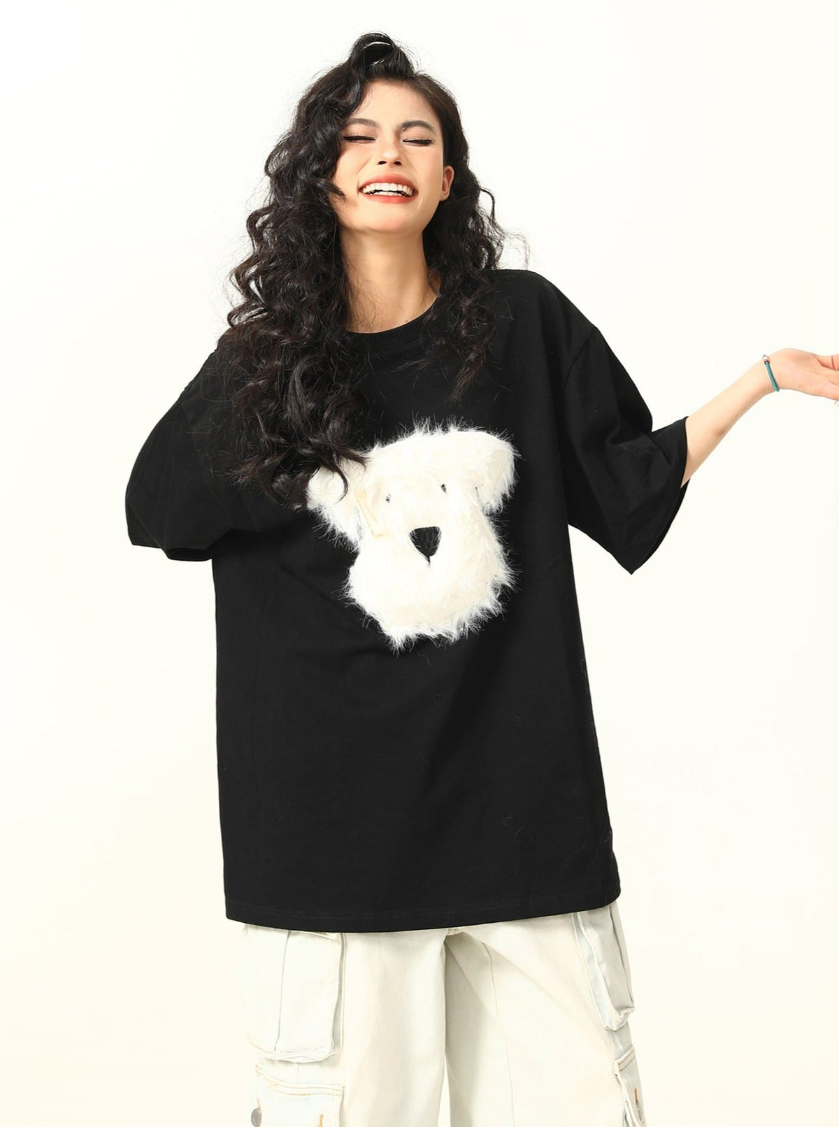 Three-Dimensional Puppy Design T-Shirt
