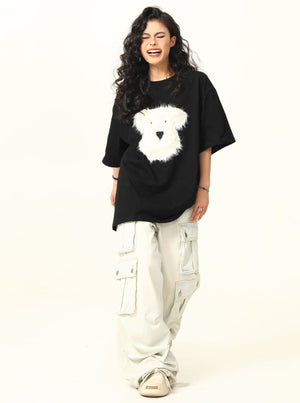 Three-Dimensional Puppy Design T-Shirt