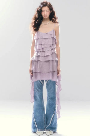 Three-Dimensional Ruffle Dress