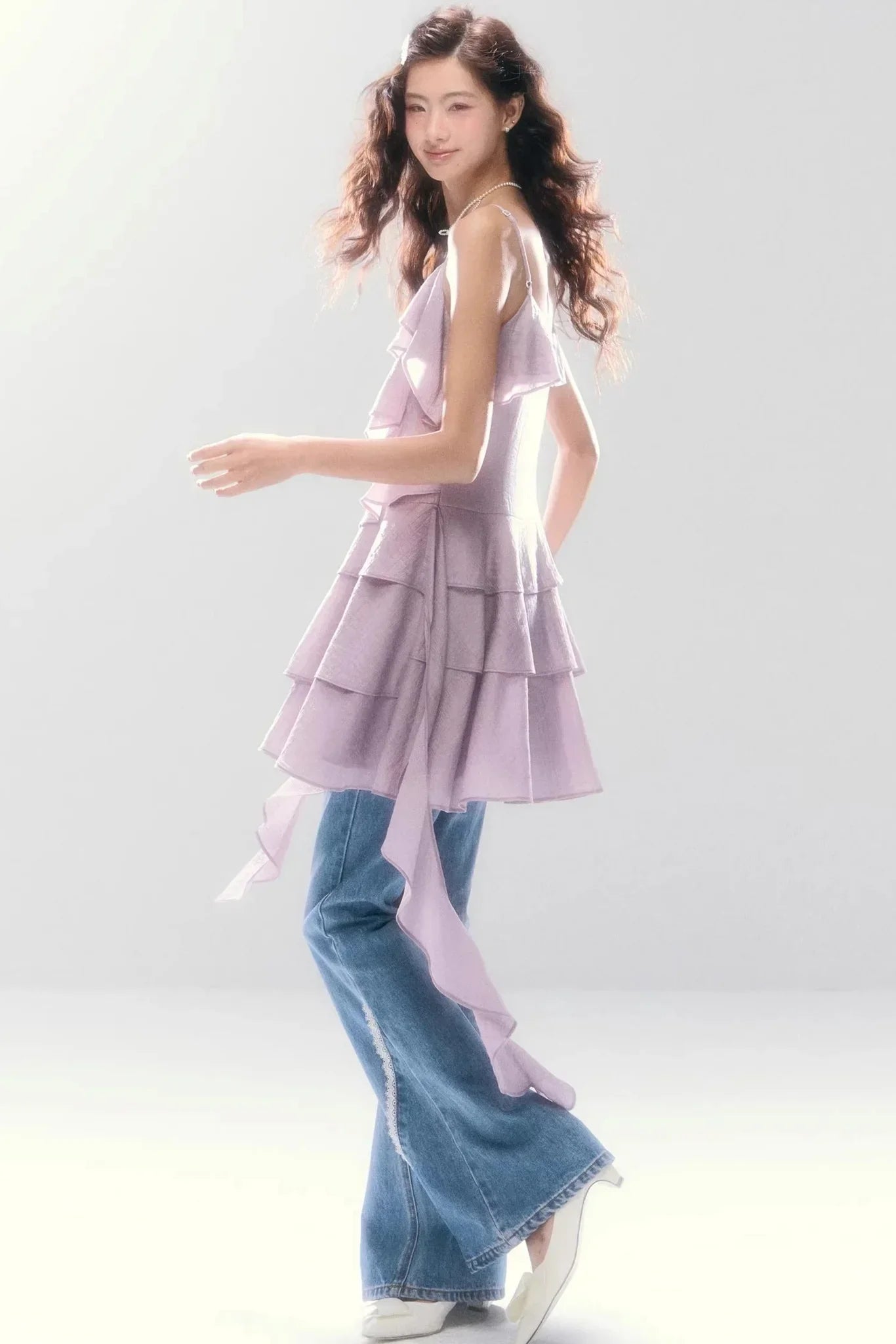 Three-Dimensional Ruffle Dress