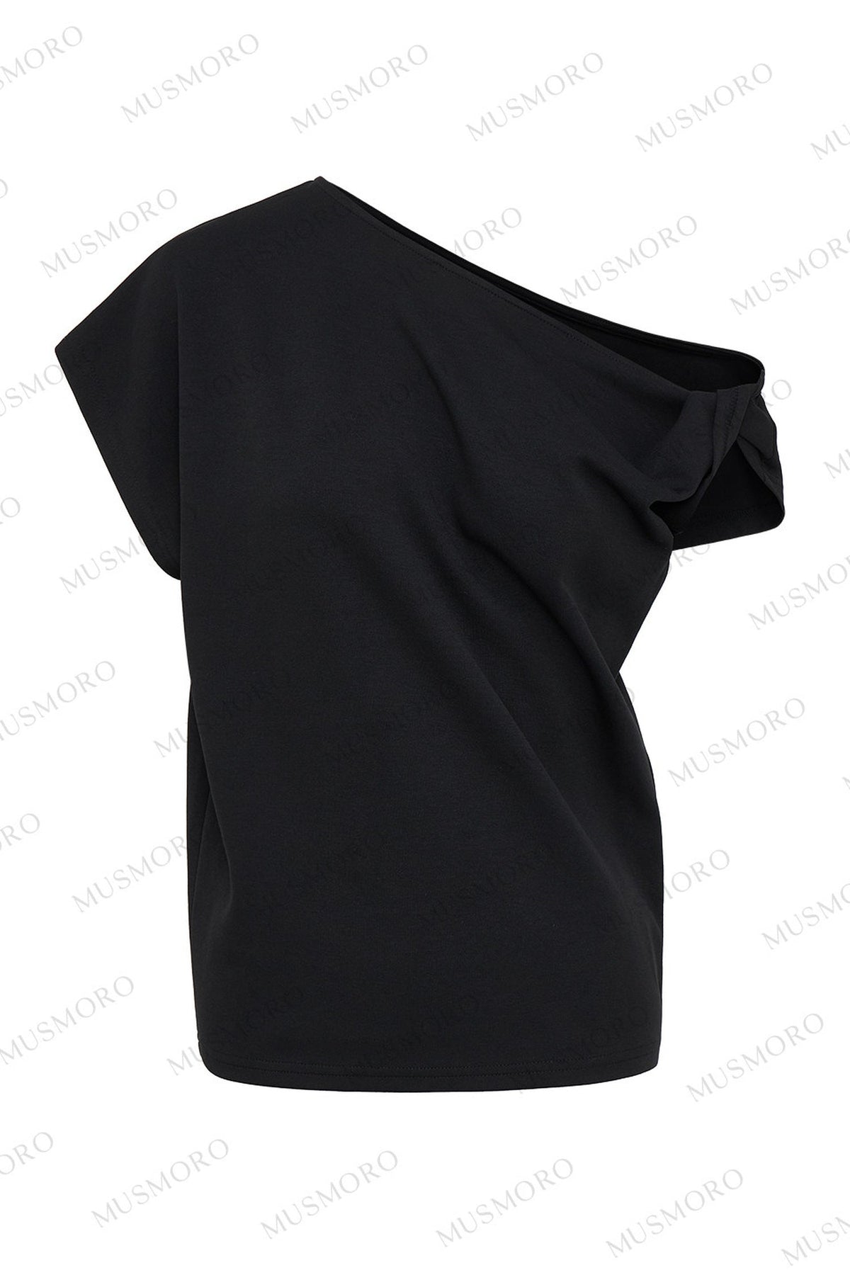 Three-Dimensional Twist Shoulder Top