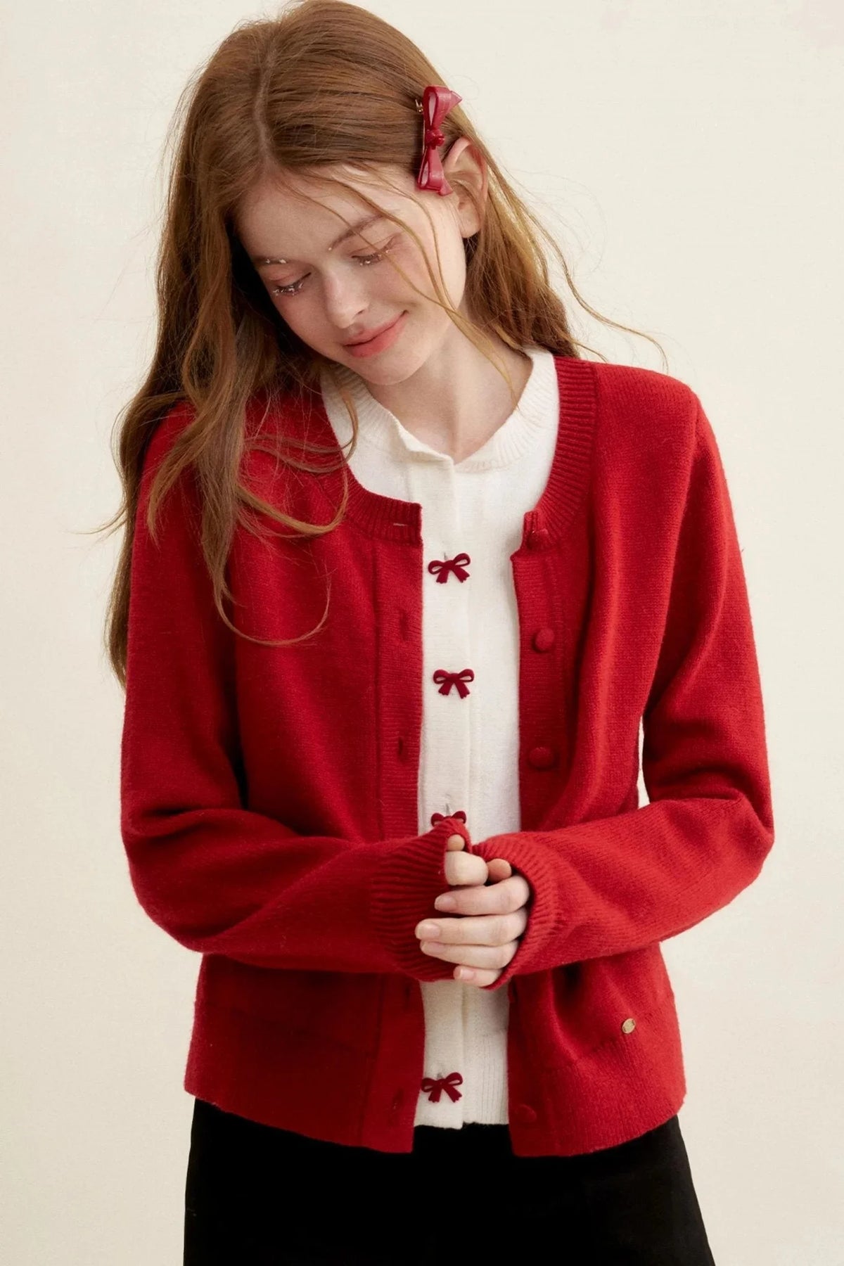Three-Piece Knit Sweater