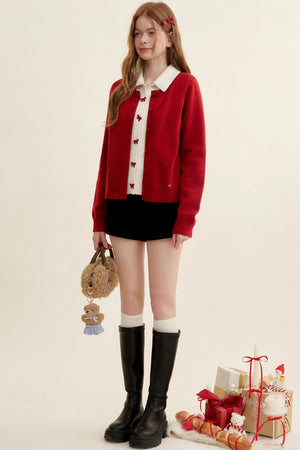 Three-Piece Knit Sweater
