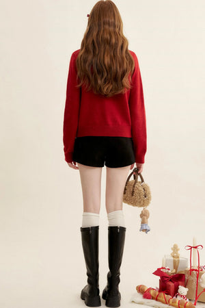Three-Piece Knit Sweater