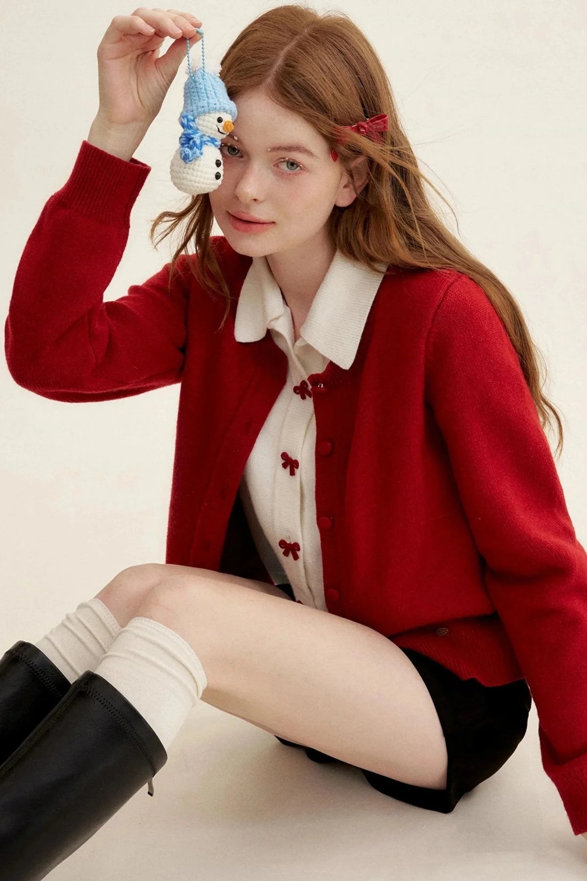 Three-Piece Knit Sweater