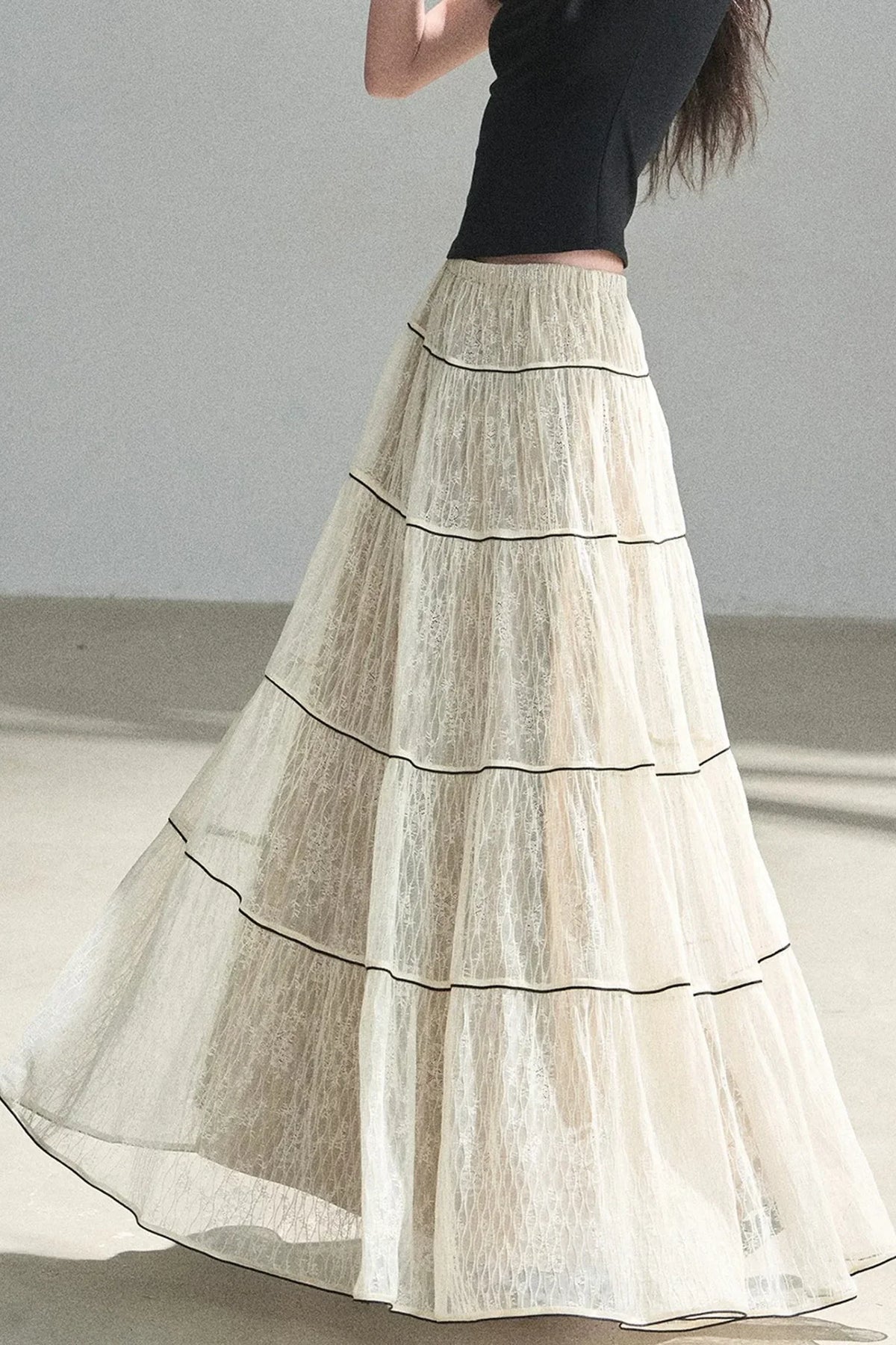 Through the Fog Lace Skirt
