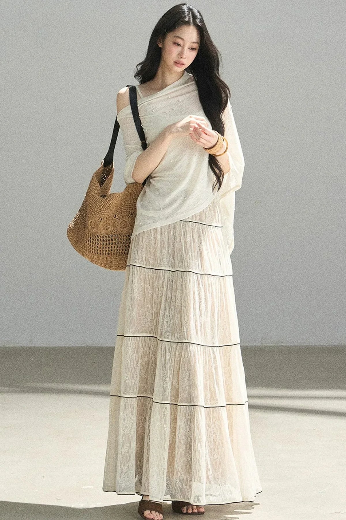 Through the Fog Lace Skirt