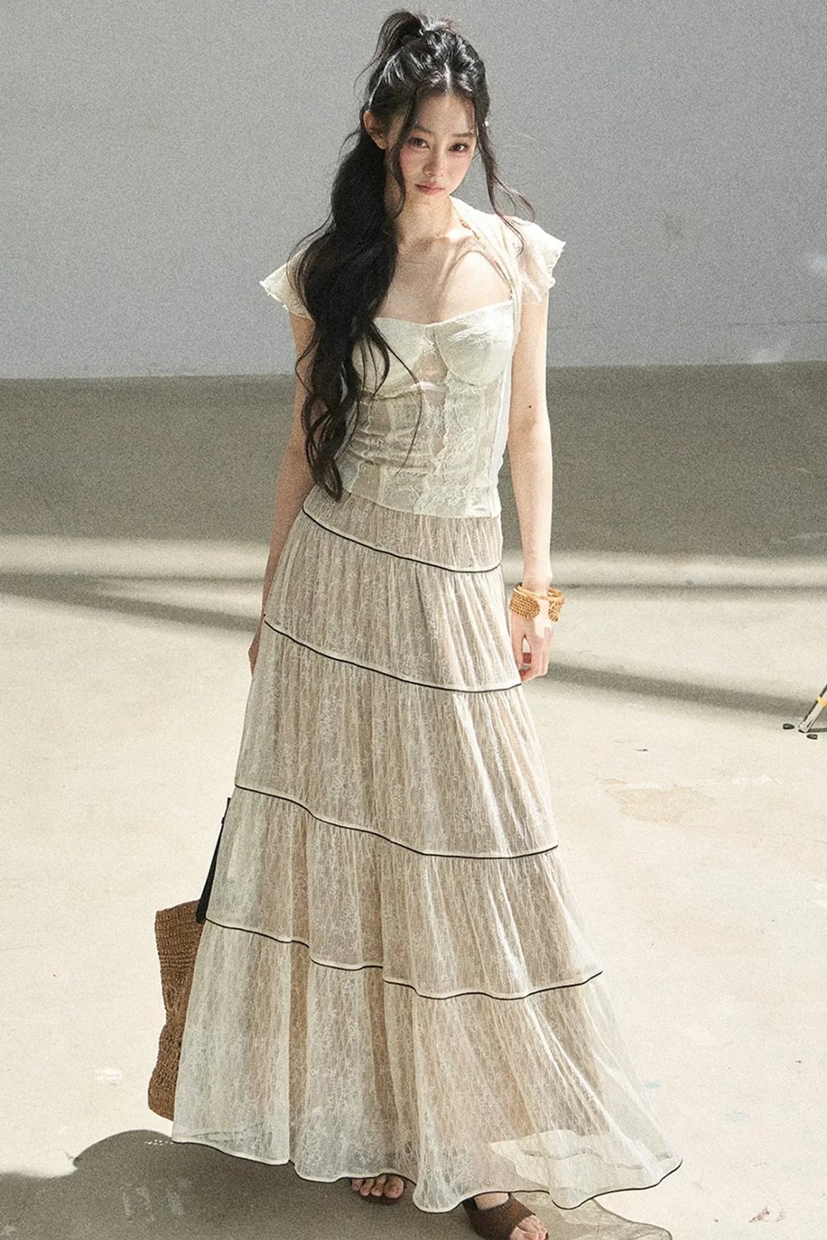 Through the Fog Lace Skirt