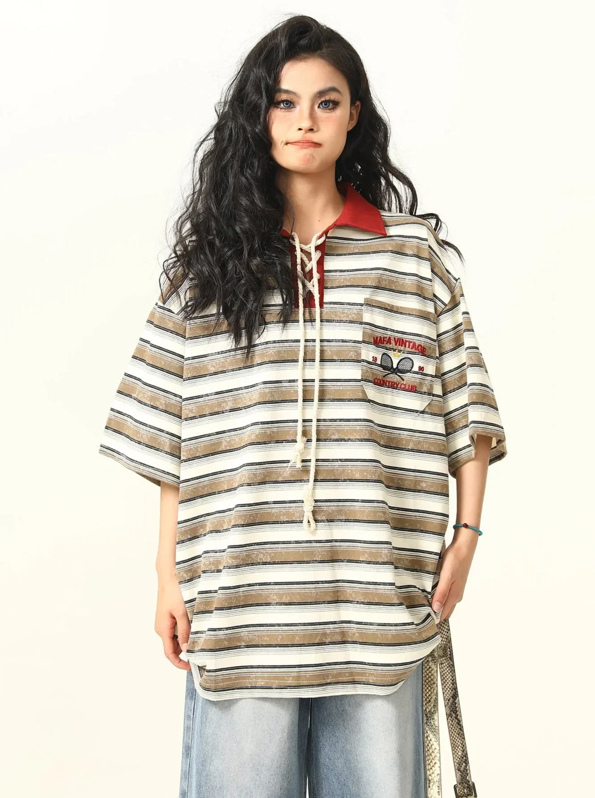 Tie-Dye Striped Retro T-Shirt