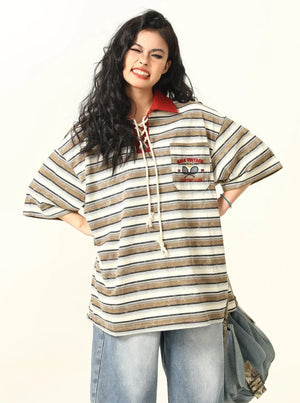Tie-Dye Striped Retro T-Shirt