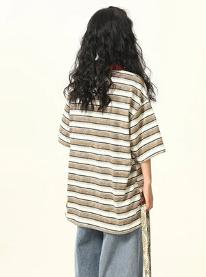Tie-Dye Striped Retro T-Shirt