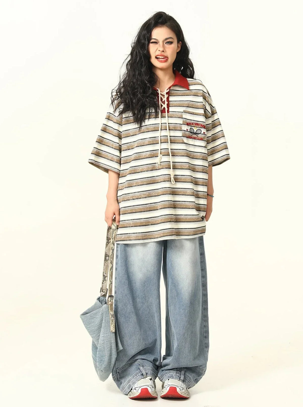 Tie-Dye Striped Retro T-Shirt
