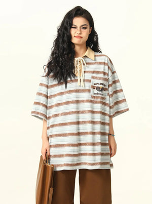 Tie-Dye Striped Retro T-Shirt
