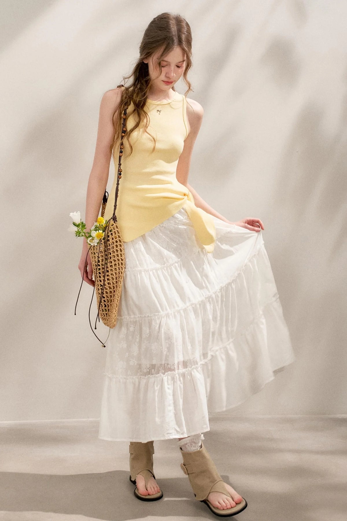 Tie-Knot Knit Vest