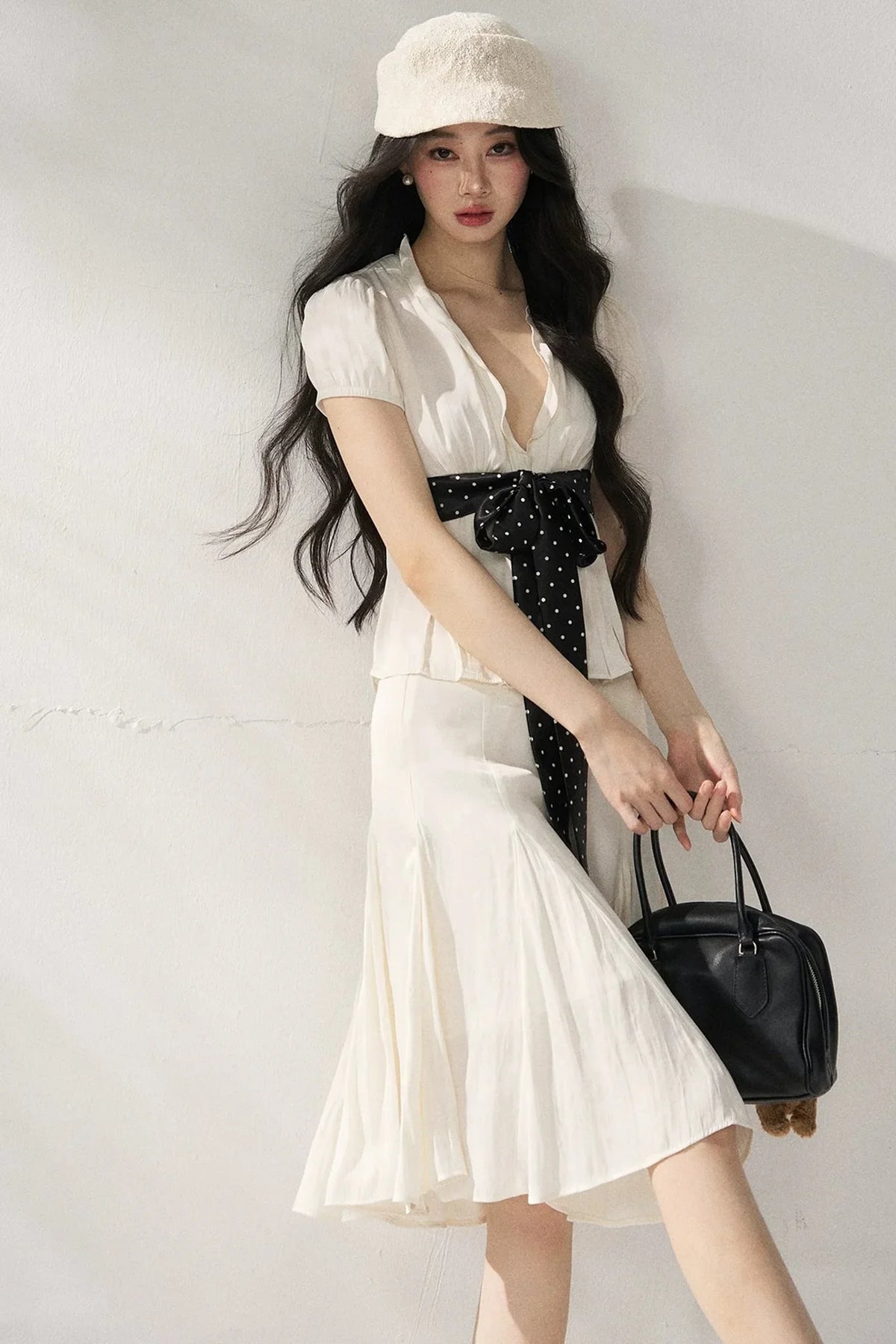 Tie Waist V-Neck Top