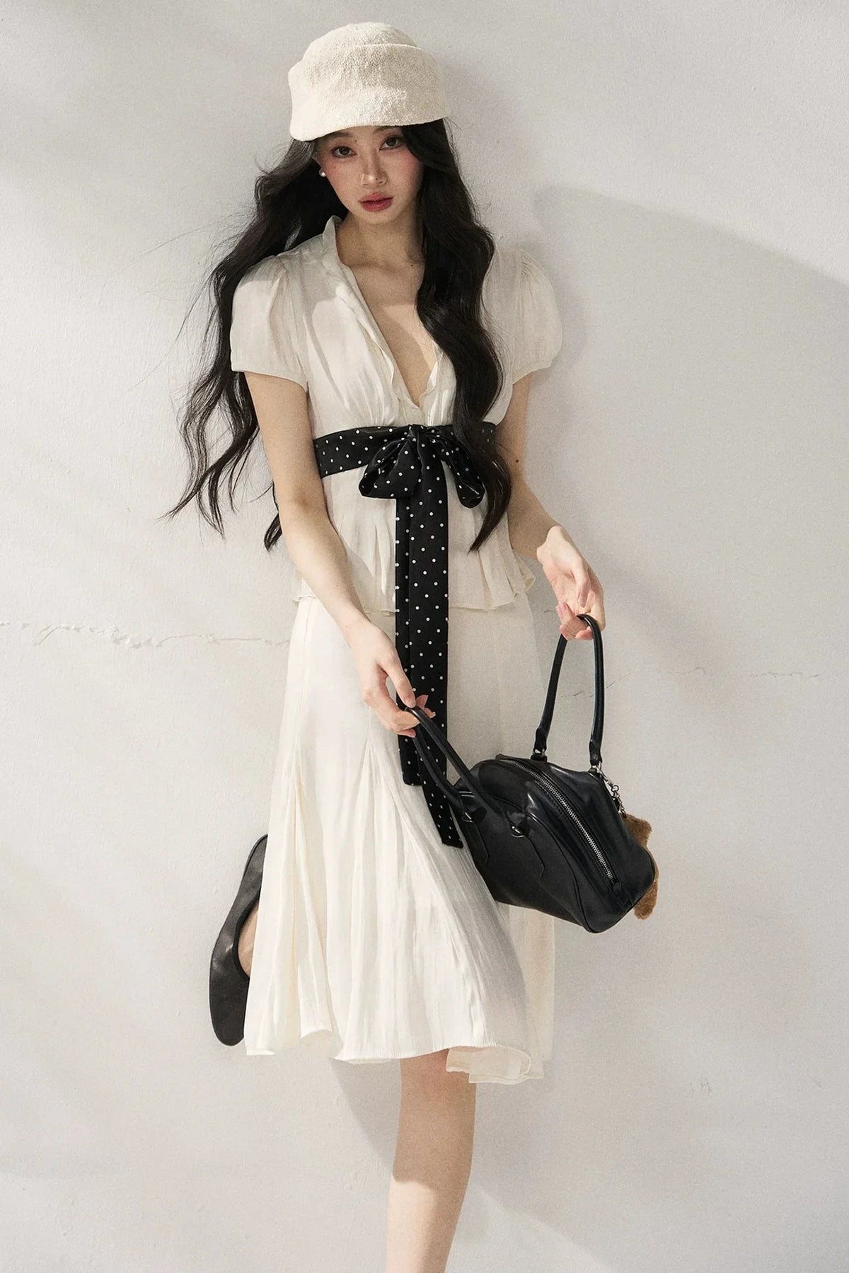 Tie Waist V-Neck Top