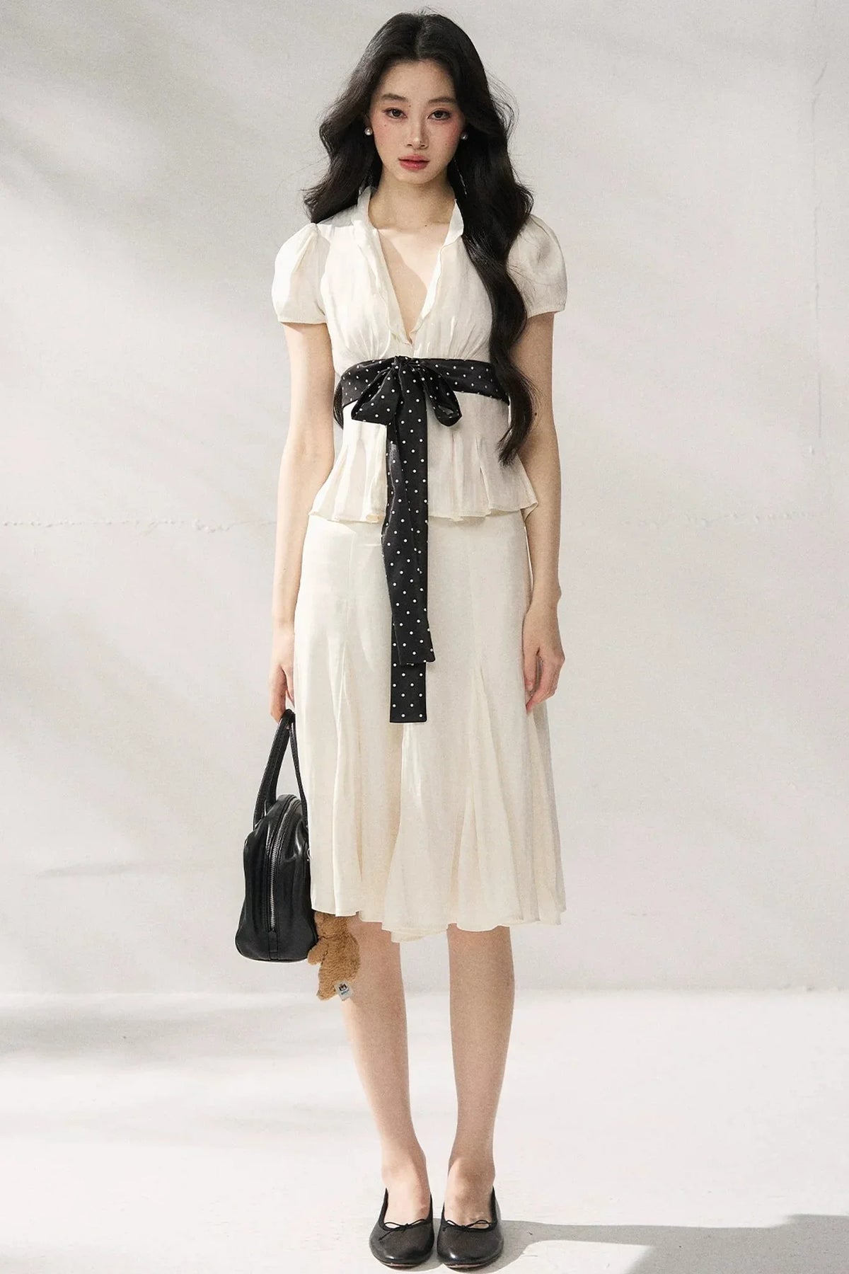 Tie Waist V-Neck Top
