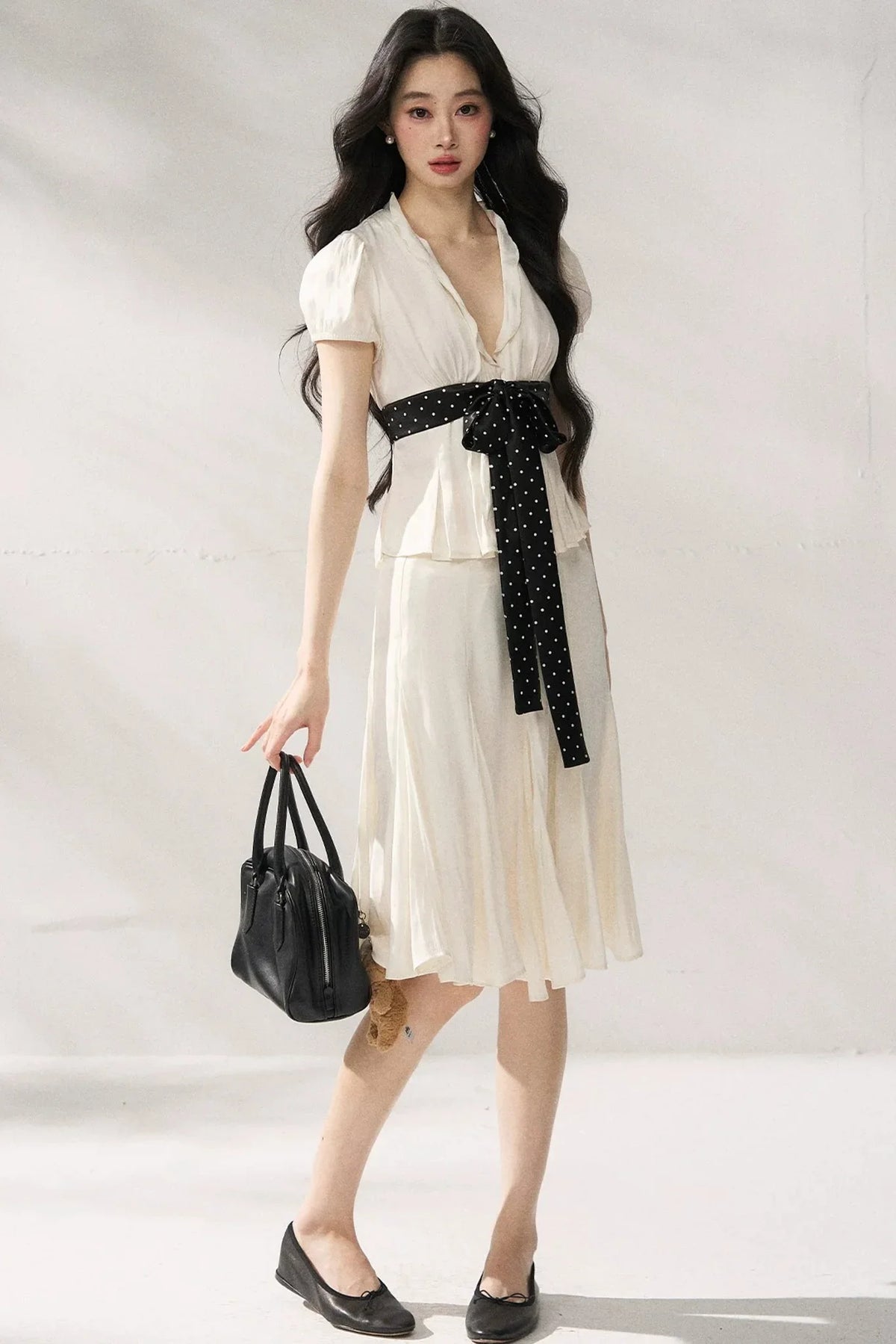 Tie Waist V-Neck Top