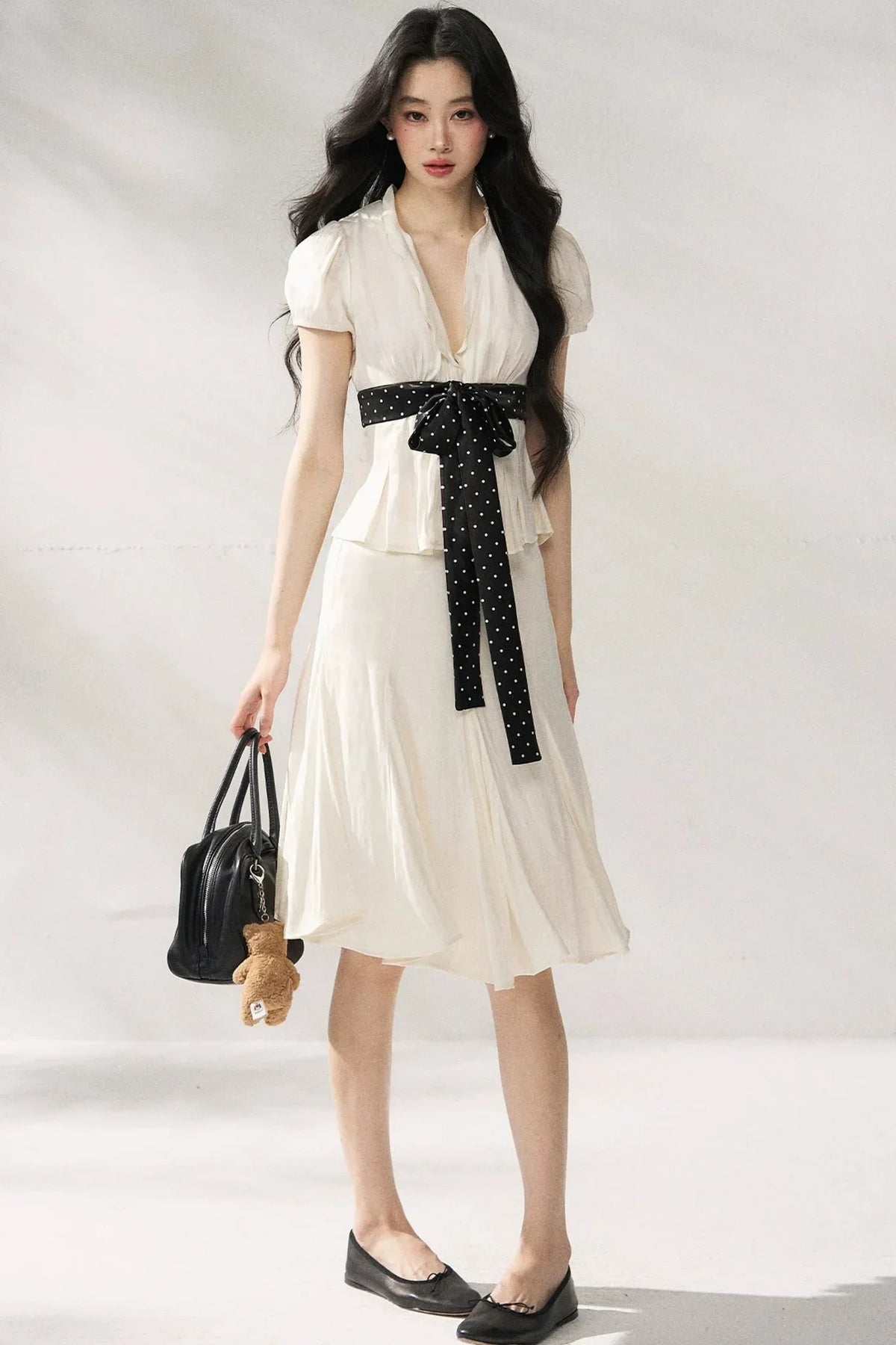 Tie Waist V-Neck Top