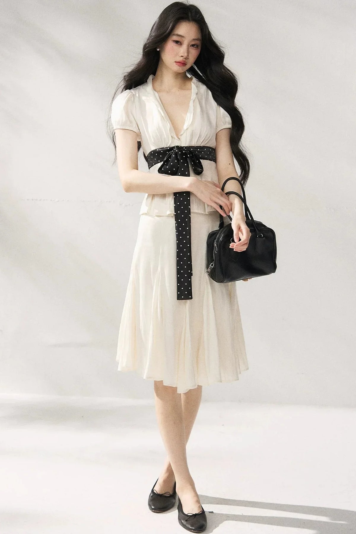 Tie Waist V-Neck Top