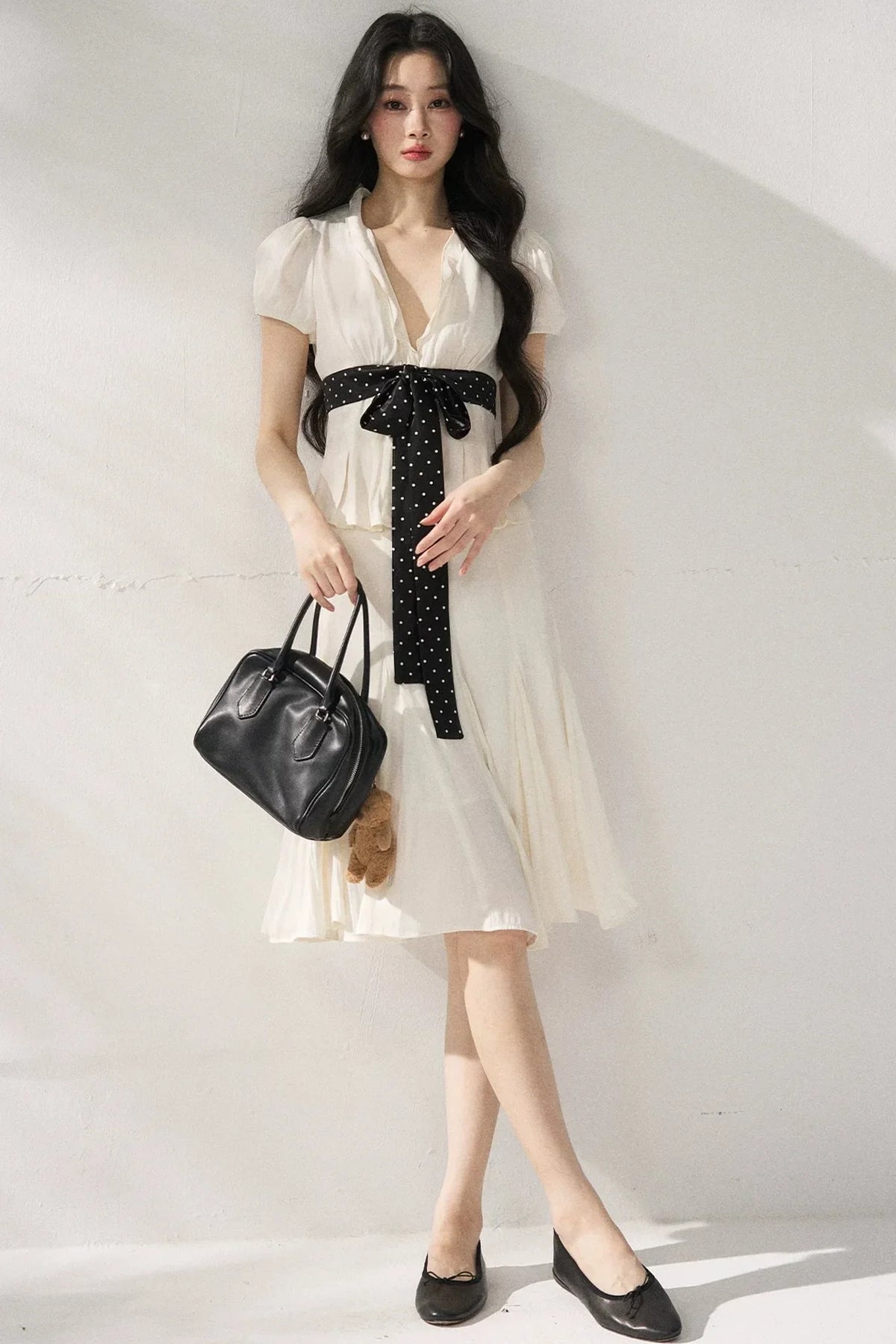 Tie Waist V-Neck Top