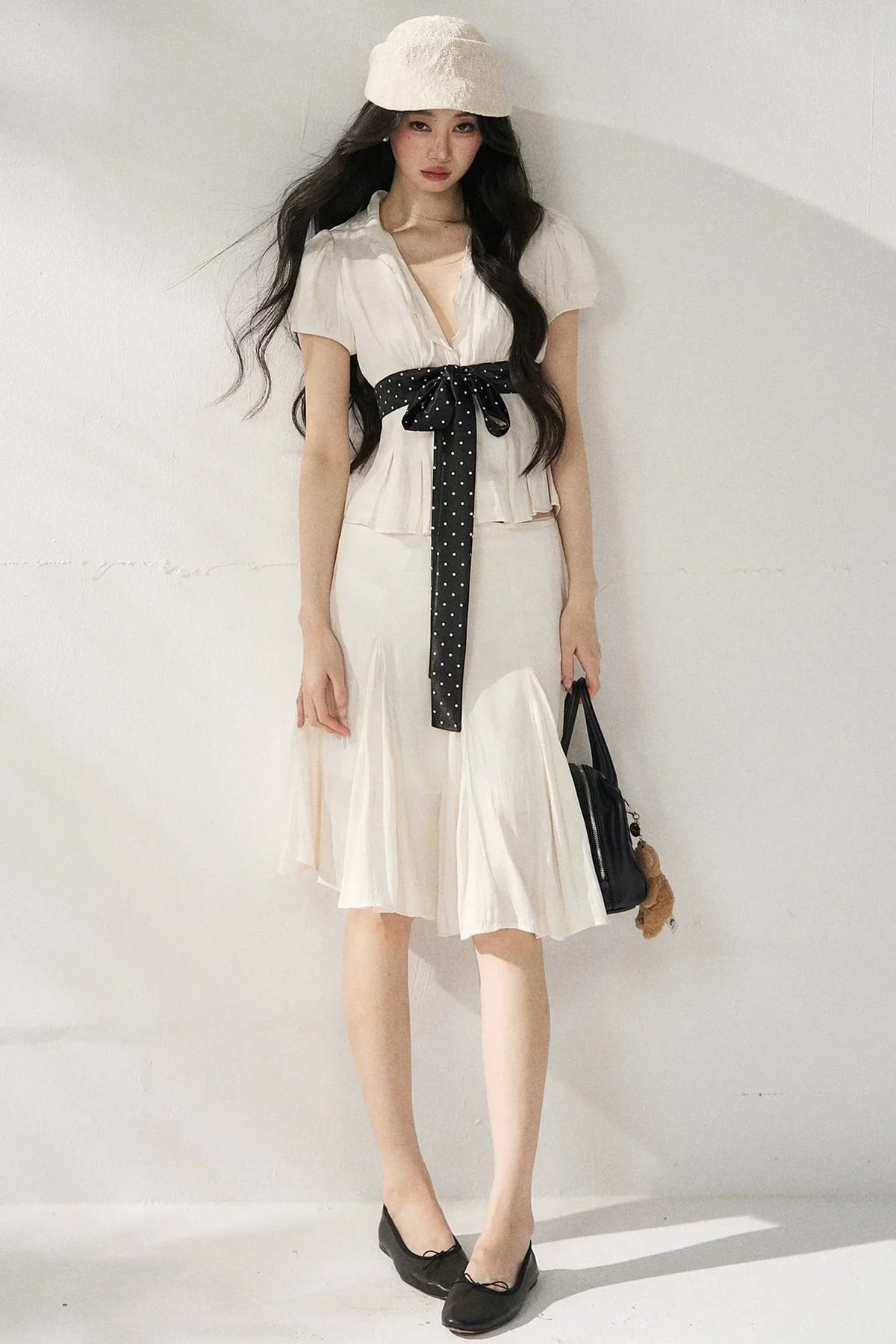 Tie Waist V-Neck Top