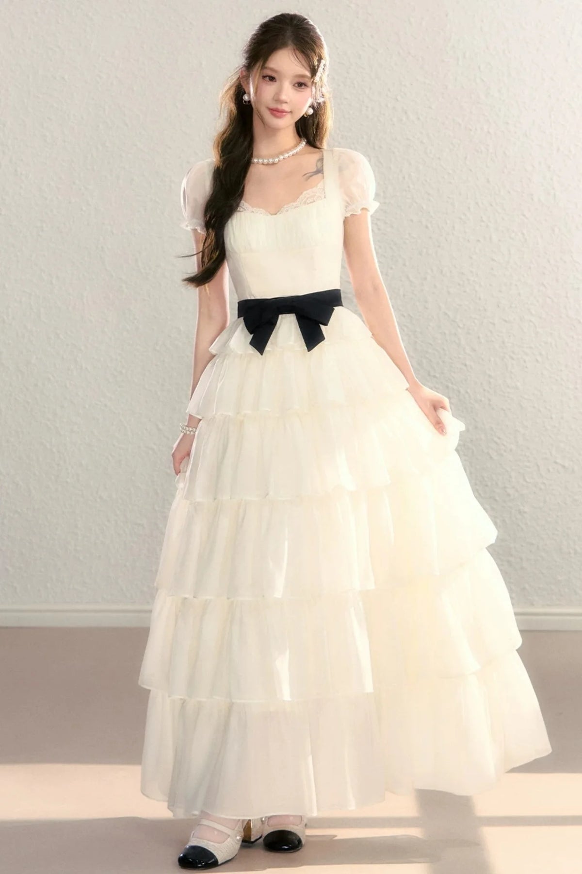 Tiered Mesh Princess Dress