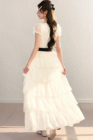 Tiered Mesh Princess Dress