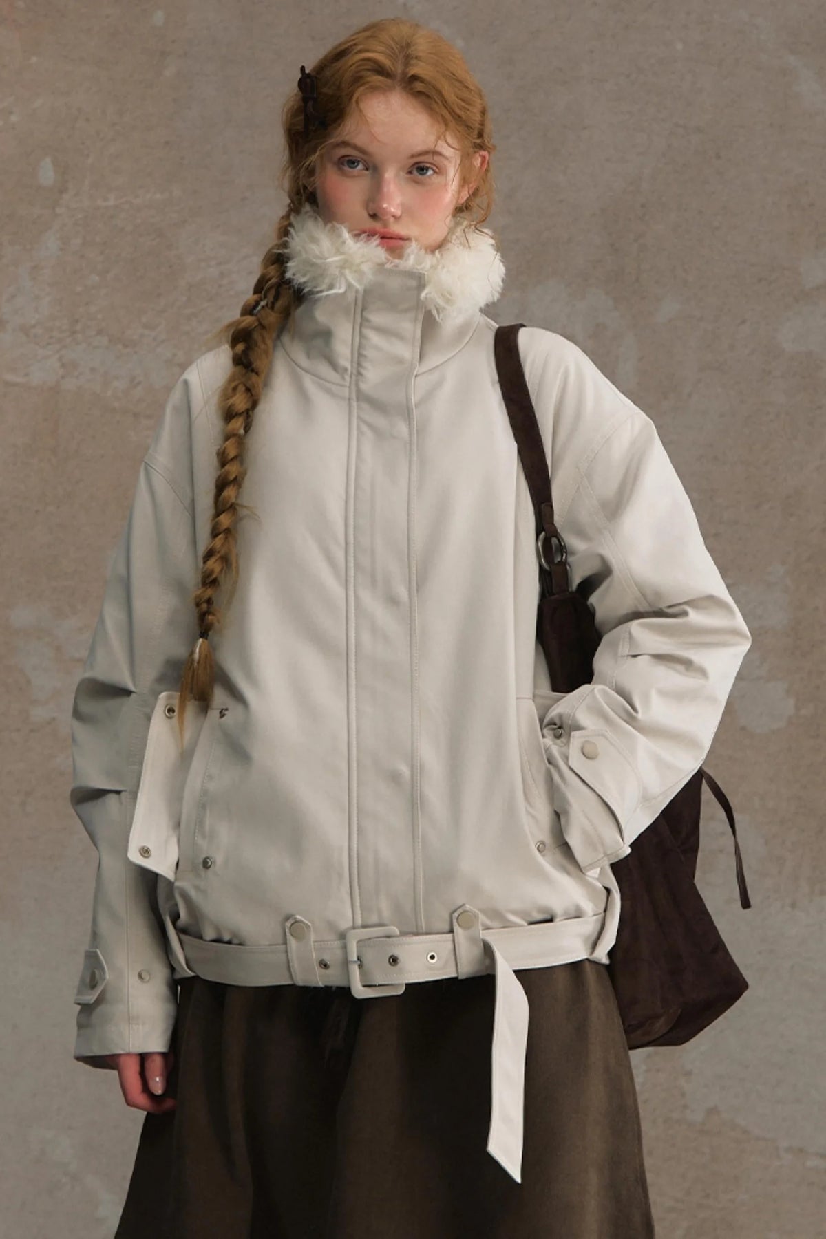Time Traveler Fur Collar Jacket